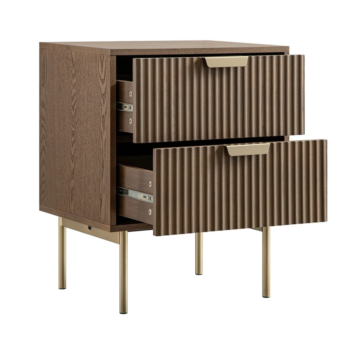 R&R MUEBLES - Velador Moderno Marse Marrón R&R MUEBLES