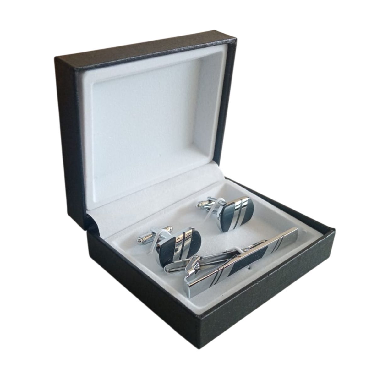 GENERICO - Set Gemelos con Pisa Corbata - Plateado