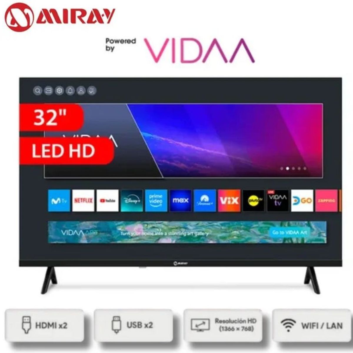 MIRAY - TELEVISOR MIRAY 32 LED HD SMART 32MS32-E205