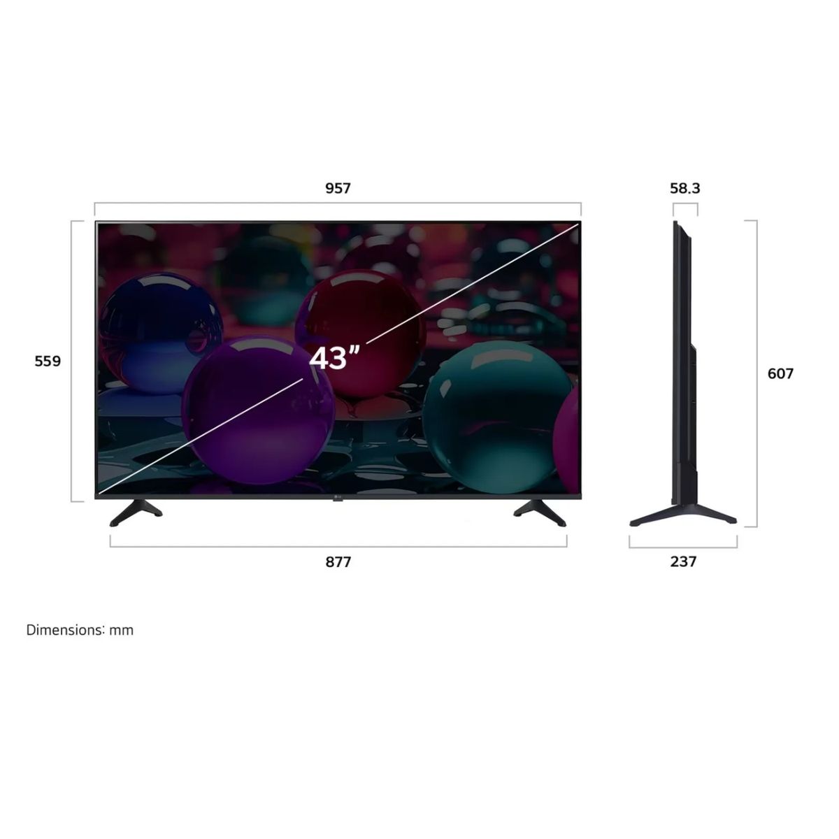 LG - Televisor LG 43" 4K Uhd Smart TV IA Thinq 43UA7300PSB LG