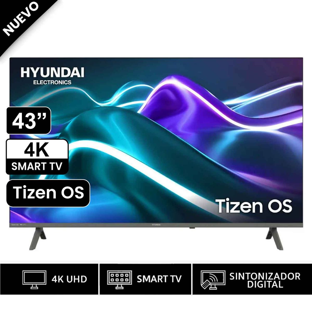 HYUNDAI - TELEVISOR HYUNDAI 43 HYLED4324TM FHD 4K SMART TV