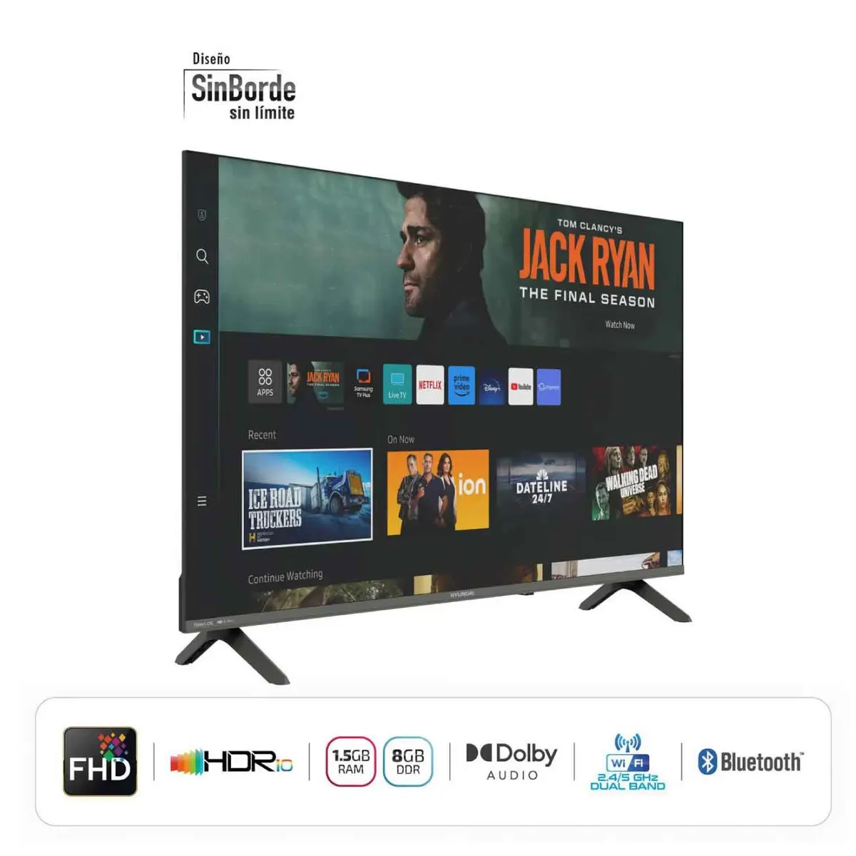 HYUNDAI - TELEVISOR HYUNDAI 43 HYLED4324TM FHD 4K SMART TV