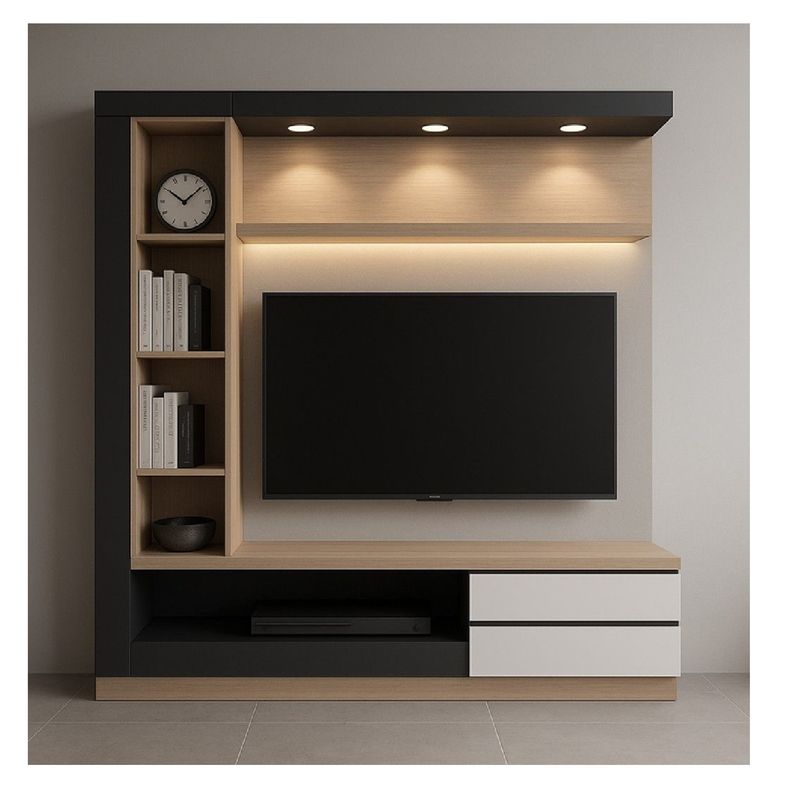 TU MESITA - Centro de Entretenimiento Moderno Quos 2 cajones TU MESITA