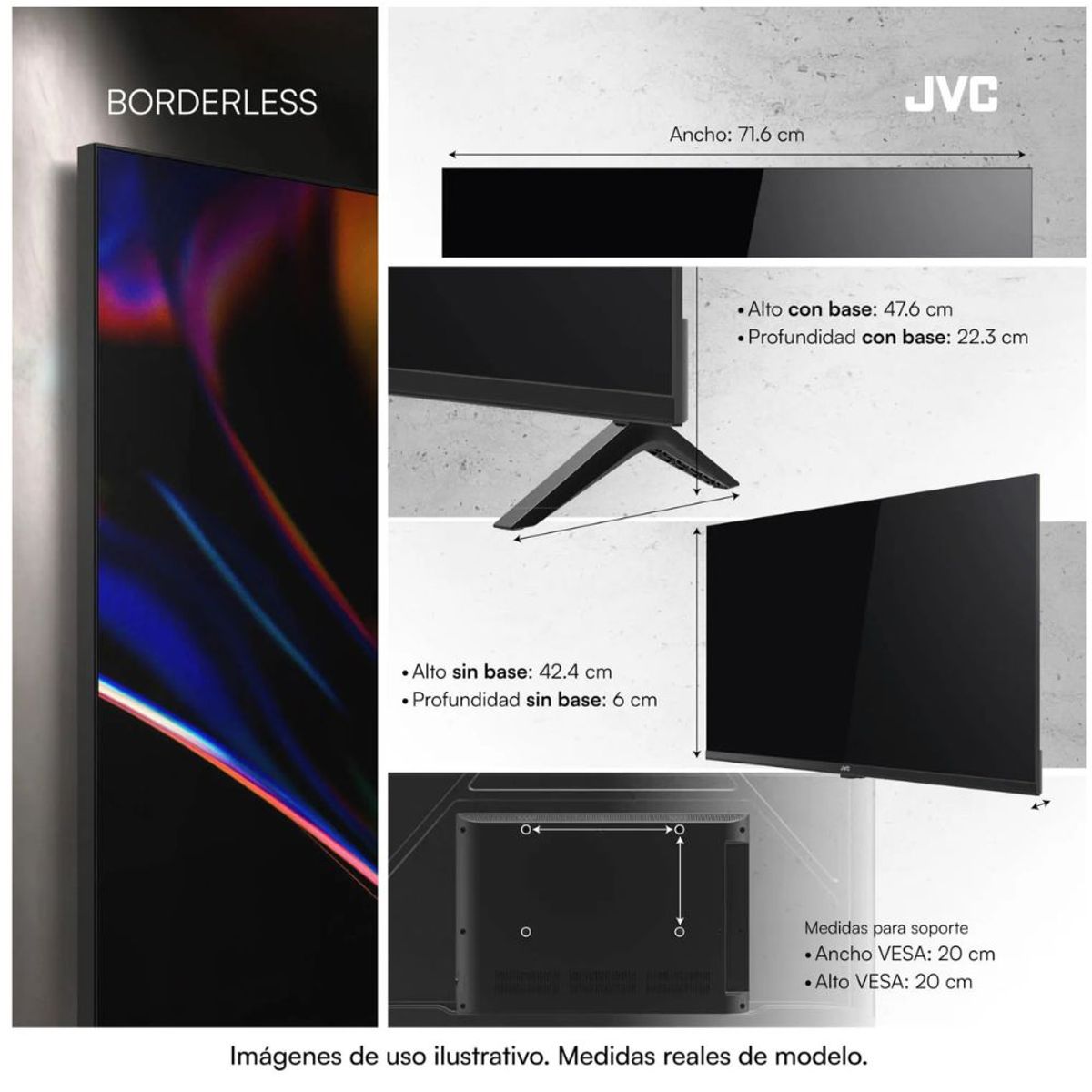 GENERICO - Televisor JVC 32'' HD Google TV Os LT-32KM158 - 2025