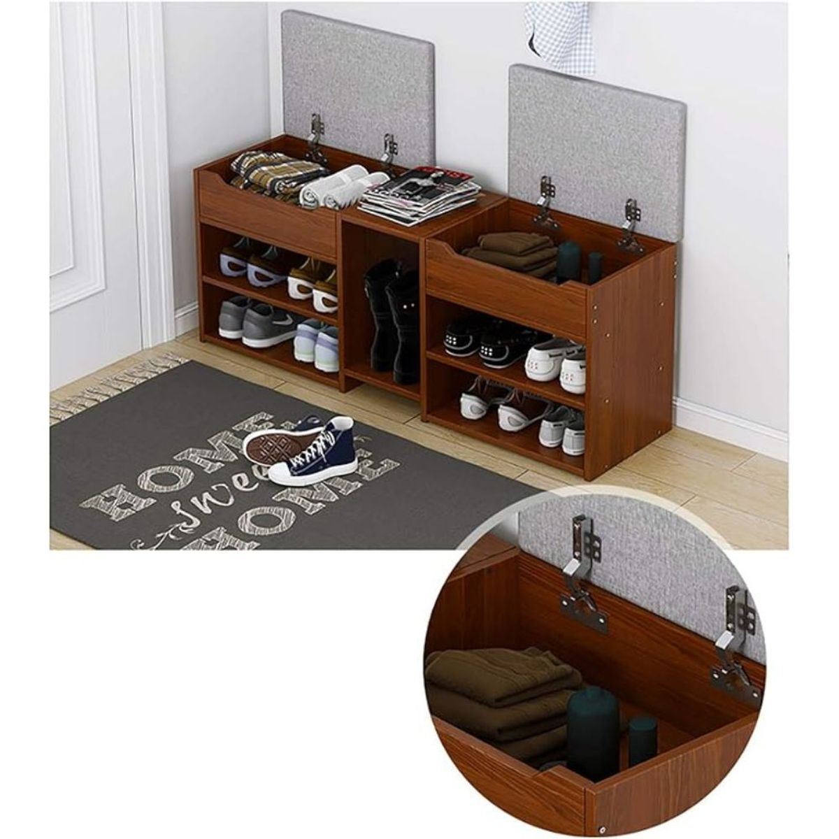 GENERICO - Zapatera Armado Acolchonado Kamari - Muebles Gaudi