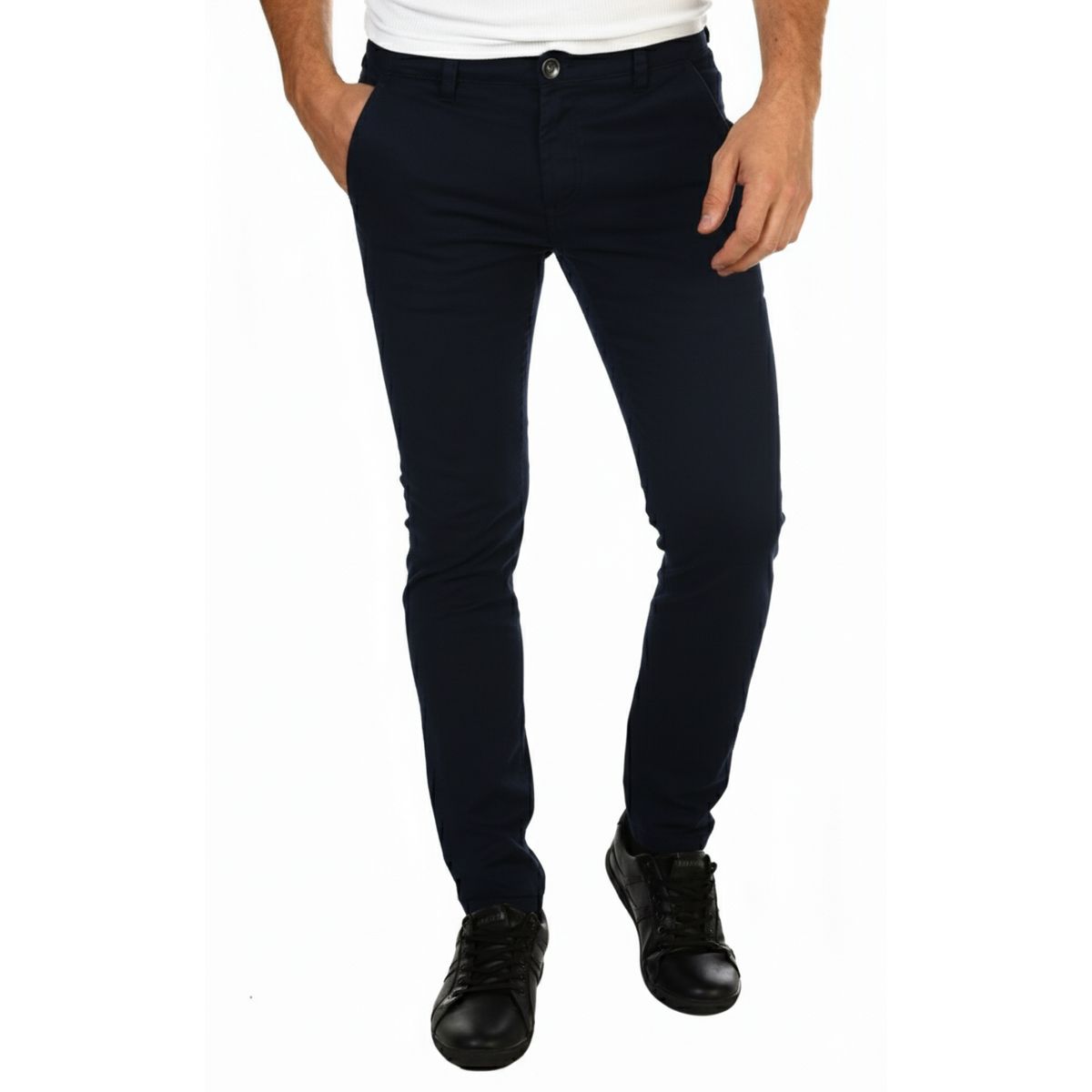 GENERICO - Pantalón Hombre Drill Slim Fit - Azul Marino