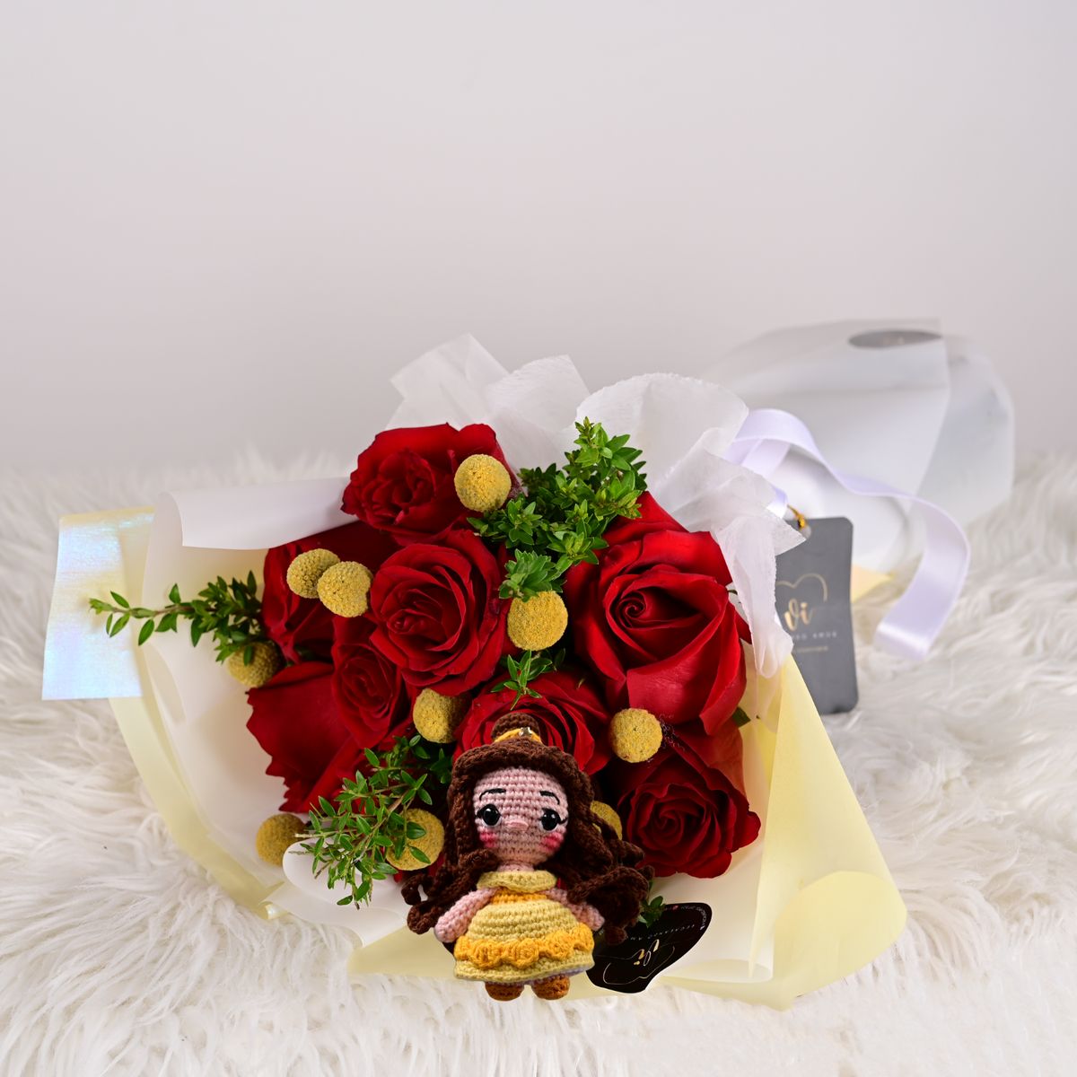 Ramo Bella  Rosa Eterna + Amigurumi - Ramo de flores, marca GENERICO - Foto Principal