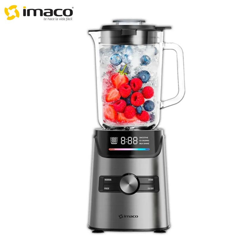 IMACO - Licuadora 1.7 L Panel LED Acero Inoxidable BLS1418 Imaco