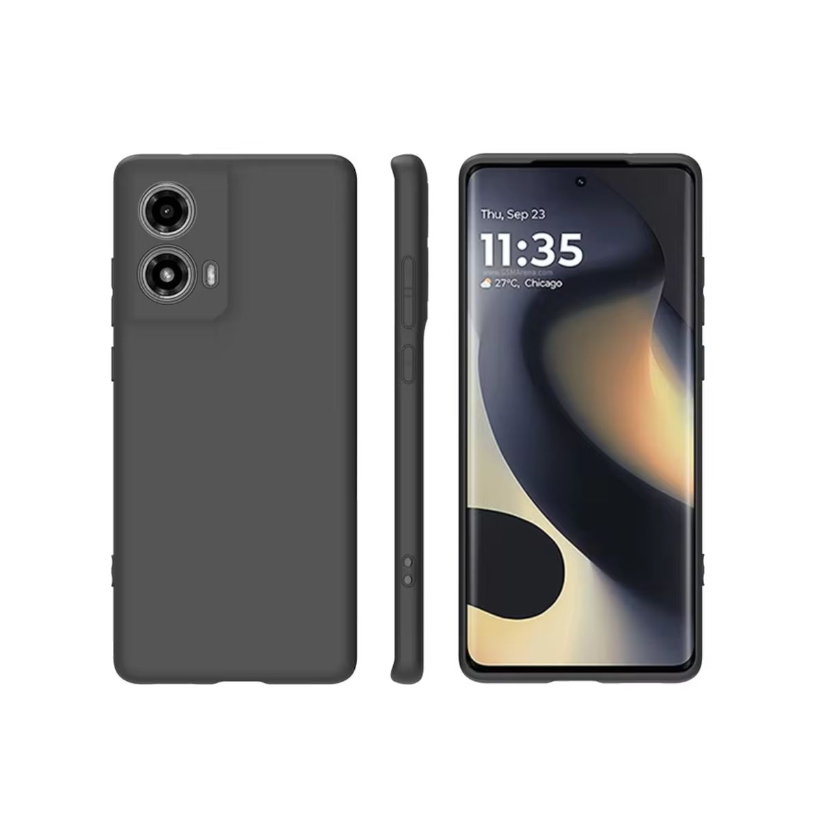 CASE - CASE SILICONA MOTOROLA G85-NEGRO