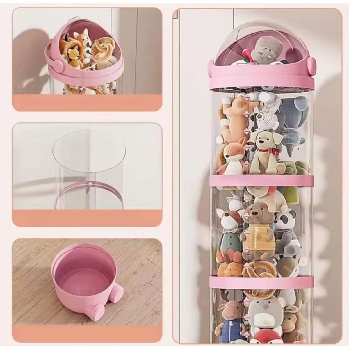 GENERICO - Organizador Peluches Almacenamiento Moderno Niños Exhibidor Estante 4 Niveles