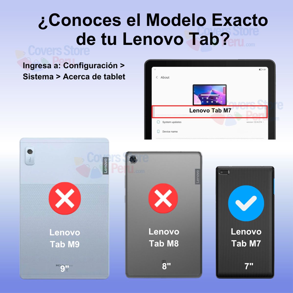 GENERICO - Funda para Lenovo Tab M7 7 Gomas 360 Azul