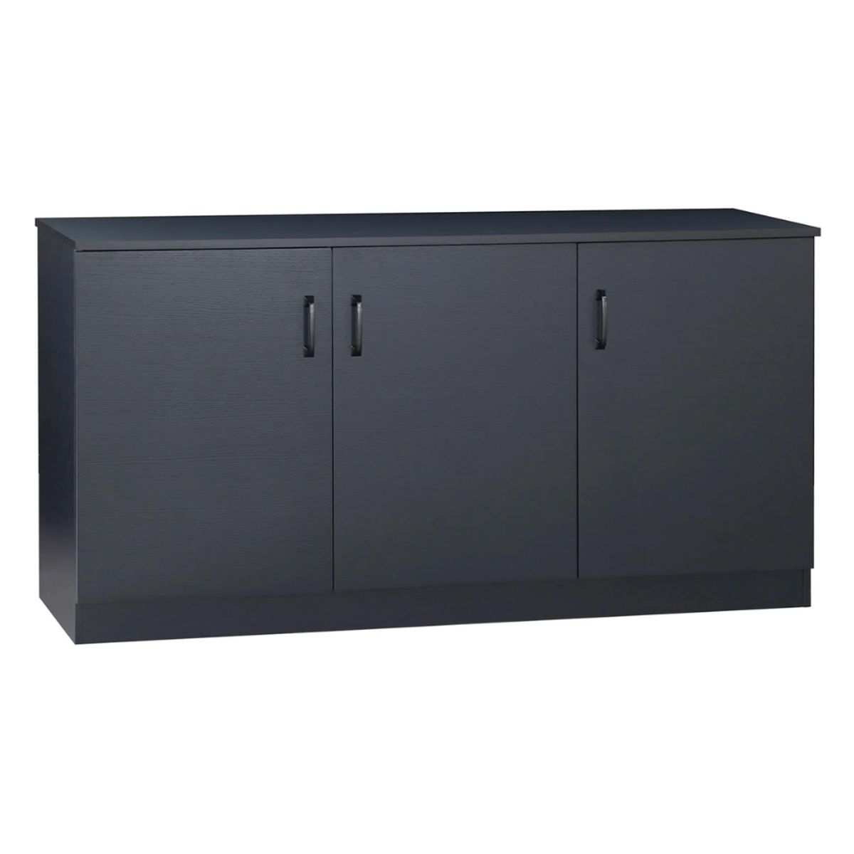 GENERICO - Archivador Aparador Burkardt de 3 puertas Roble Negro - Muebles Gaudi