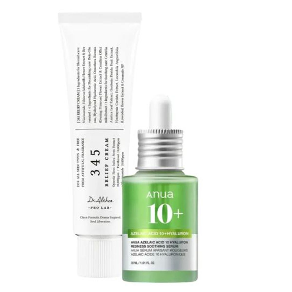 ANUA - DR ALTHEA 345 Relief Cream + ANUA Azelaic Acid 10+ Hyaluron Serum Set