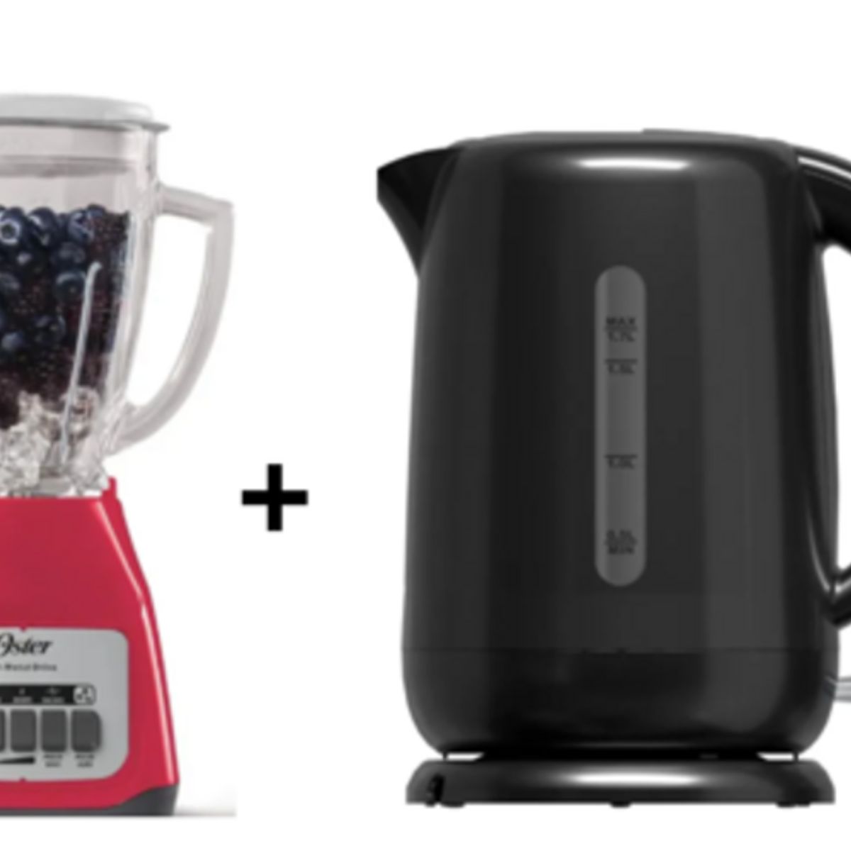 OSTER - Licuadora OSTER 1.5 L BLSTKAGMPB053 Sandía Kaliman + Hervidor Eléctrico 1.7L Negro