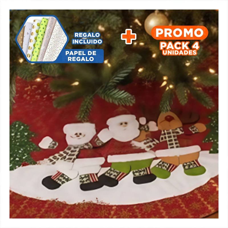 ANIMALIA - Pack4 Alfombra Moderno de Pino 120m Rojo Y+Papel de Regalo