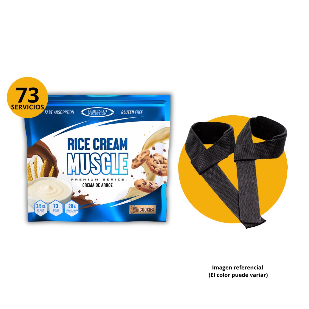GENERICO - CREMA DE ARROZ BLUHEALTH GALLETA  2500Gr + STRAPS
