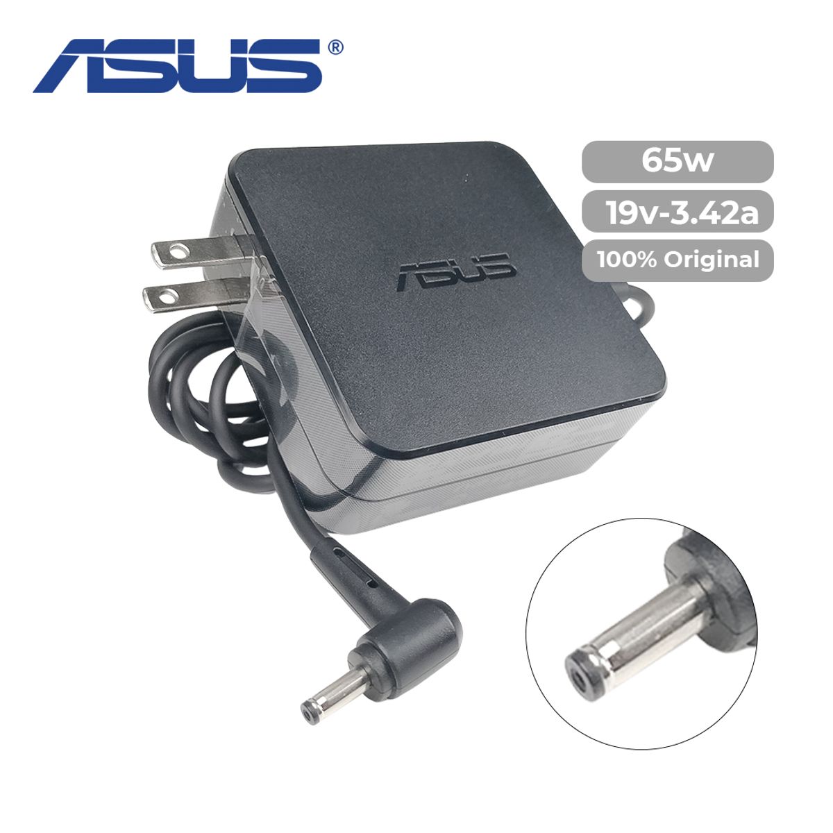 ASUS - Cargador ASUS 65W 19V 3-42A Punta Fina 4-0x1-35mm Original