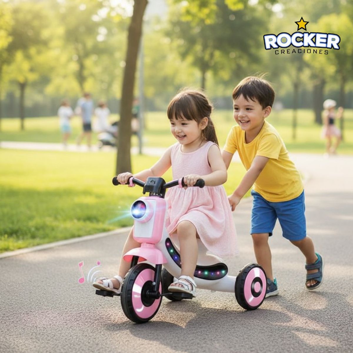 OEM - TRICICLO PARA NIÑOS MUSICAL ROSA