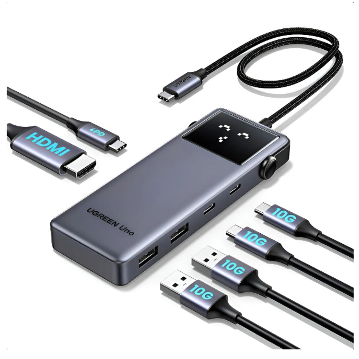 UGREEN - Adaptador Hub Ugreen De 10 Gbps Usb C 3.2 Hdmi 4k 60 Hz Pd 100 W