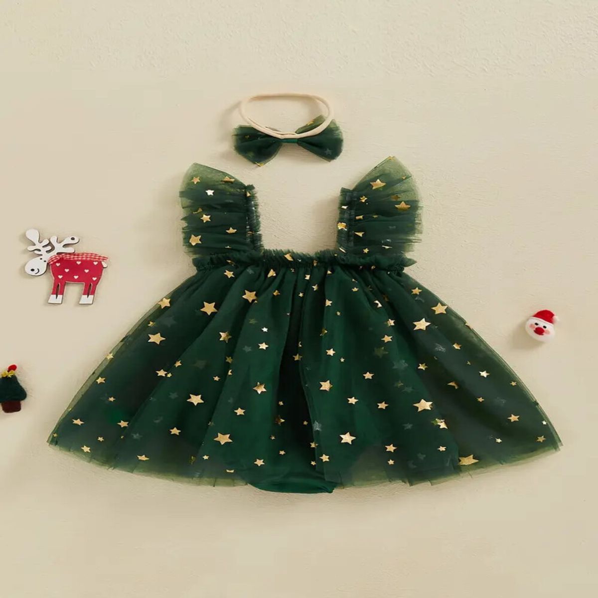 GENERICO - VESTIDO DE BEBÉ NIÑA NAVIDAD