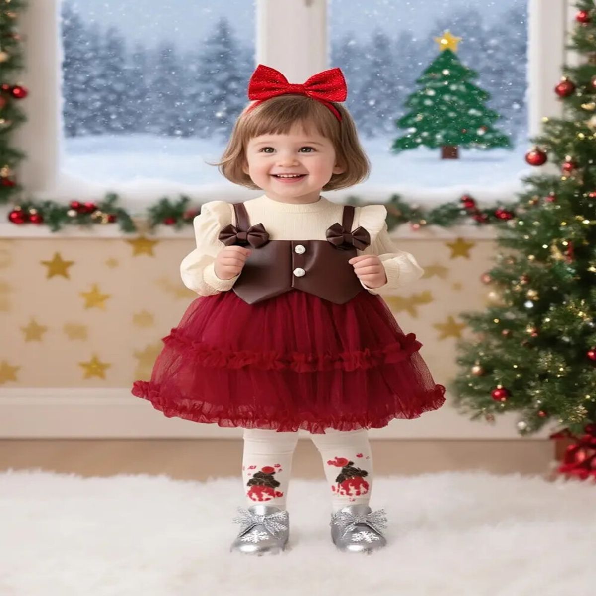 GENERICO - VESTIDO DE NIÑA PARA NAVIDAD