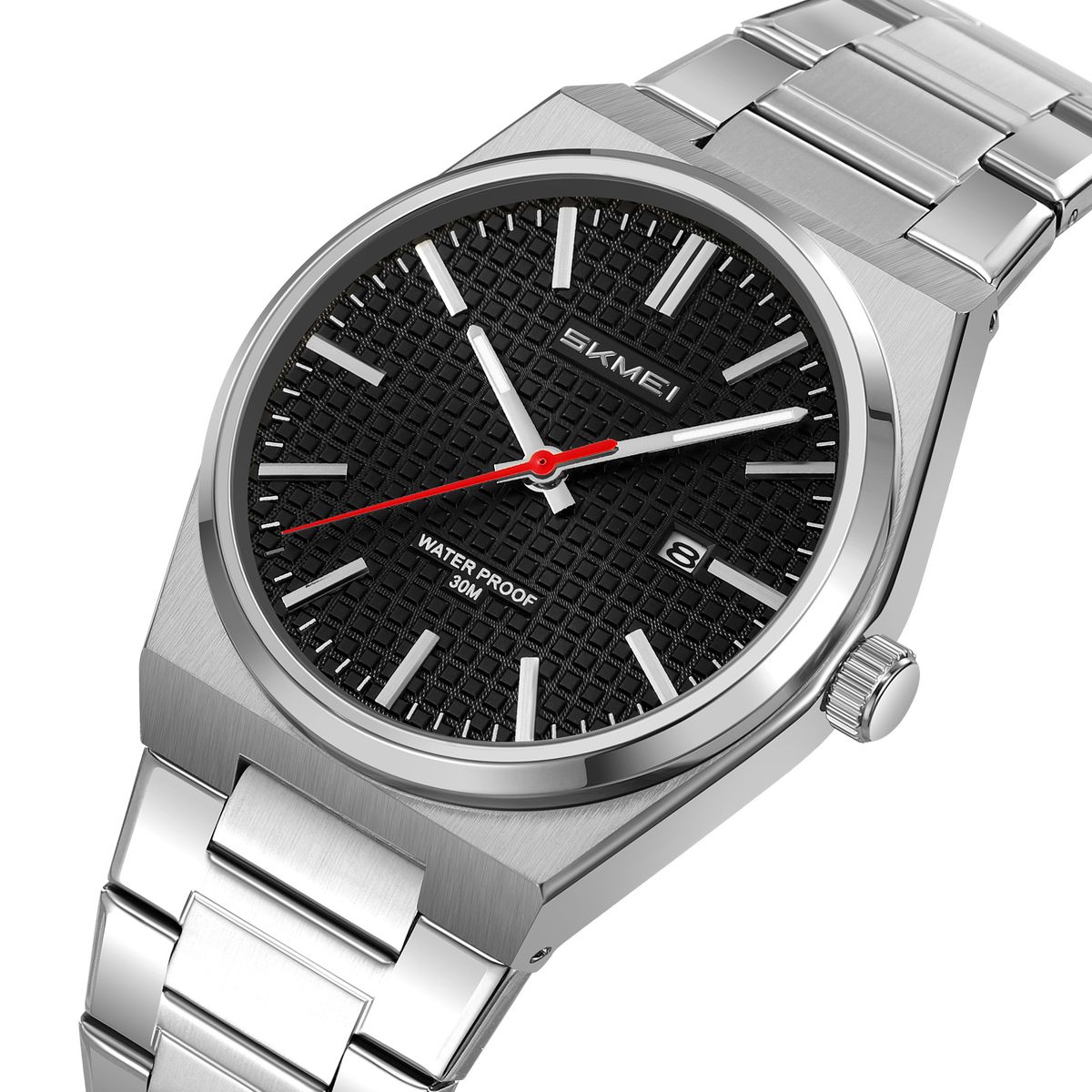 SKMEI - Reloj Skmei 9396 Plateado Correa Acero para caballero