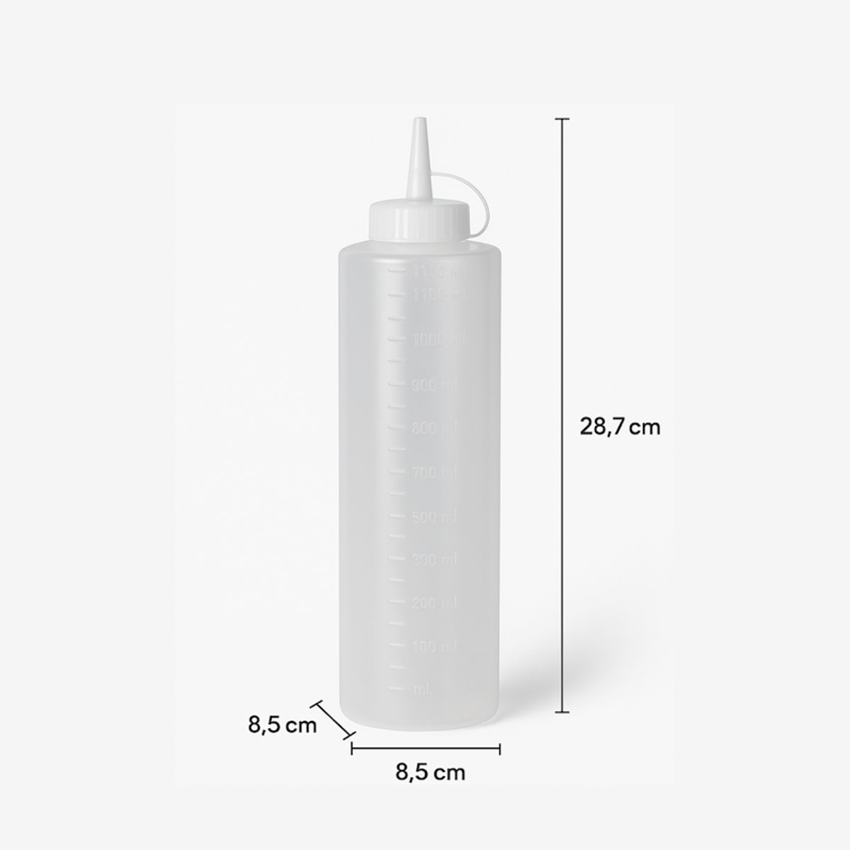 OEM - Envase Salsero Plástico 1150 ml con Tapa Dispensadora – Ideal para Salsas y Cocina Profesional