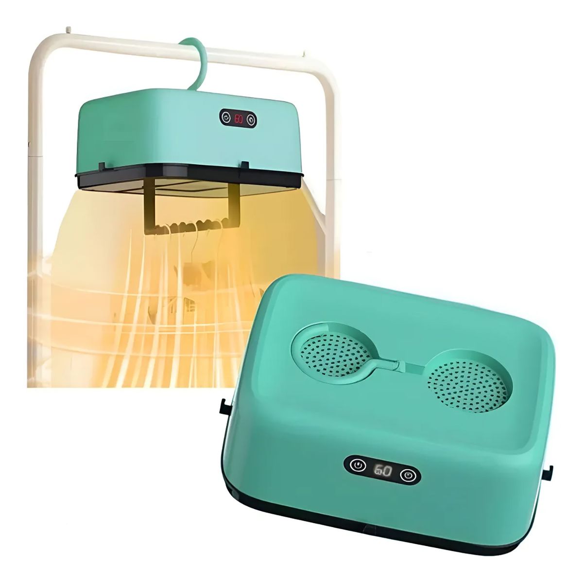GENERICO - Secador de Ropa Plegable y Portátil de 600W  — Dile Adios al tendedero y mal clima - Verde