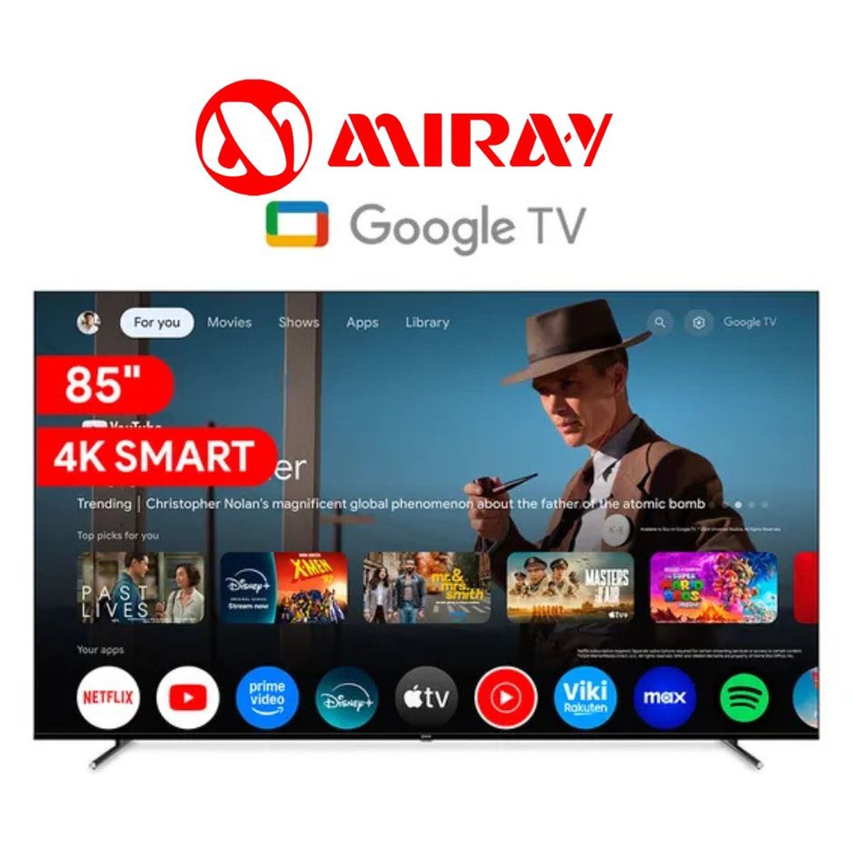 MIRAY - Televisor Miray Smart TV 85" PULGADAS  QLED MQ85-E2000GBT