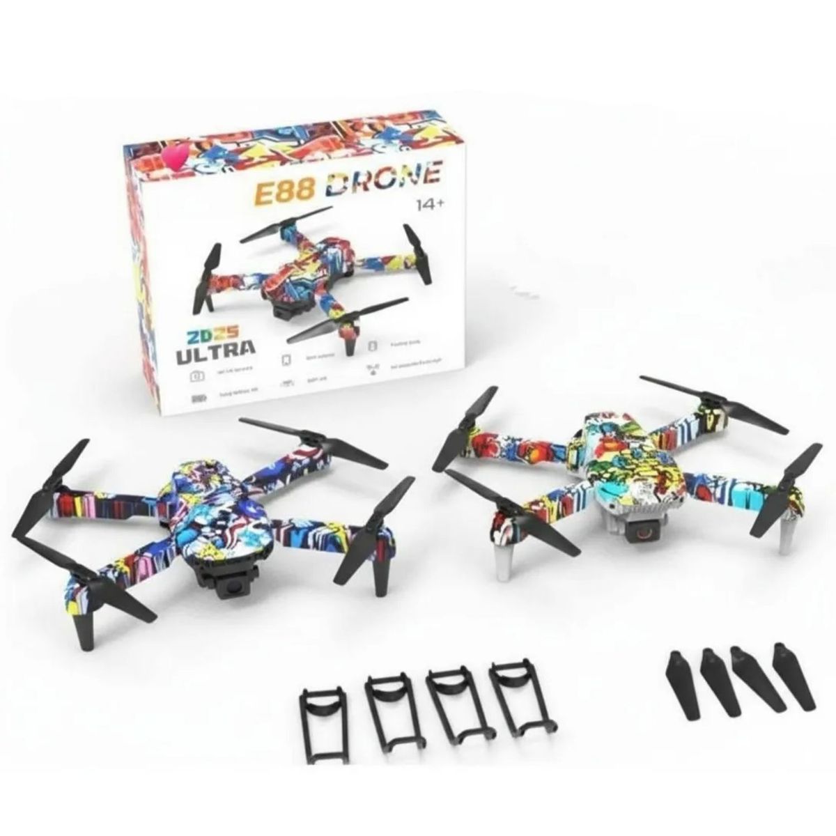 OEM - DRONE E88 2025 Ultra Plegable con 2 Cámaras HD 4K Control Remoto y Manual