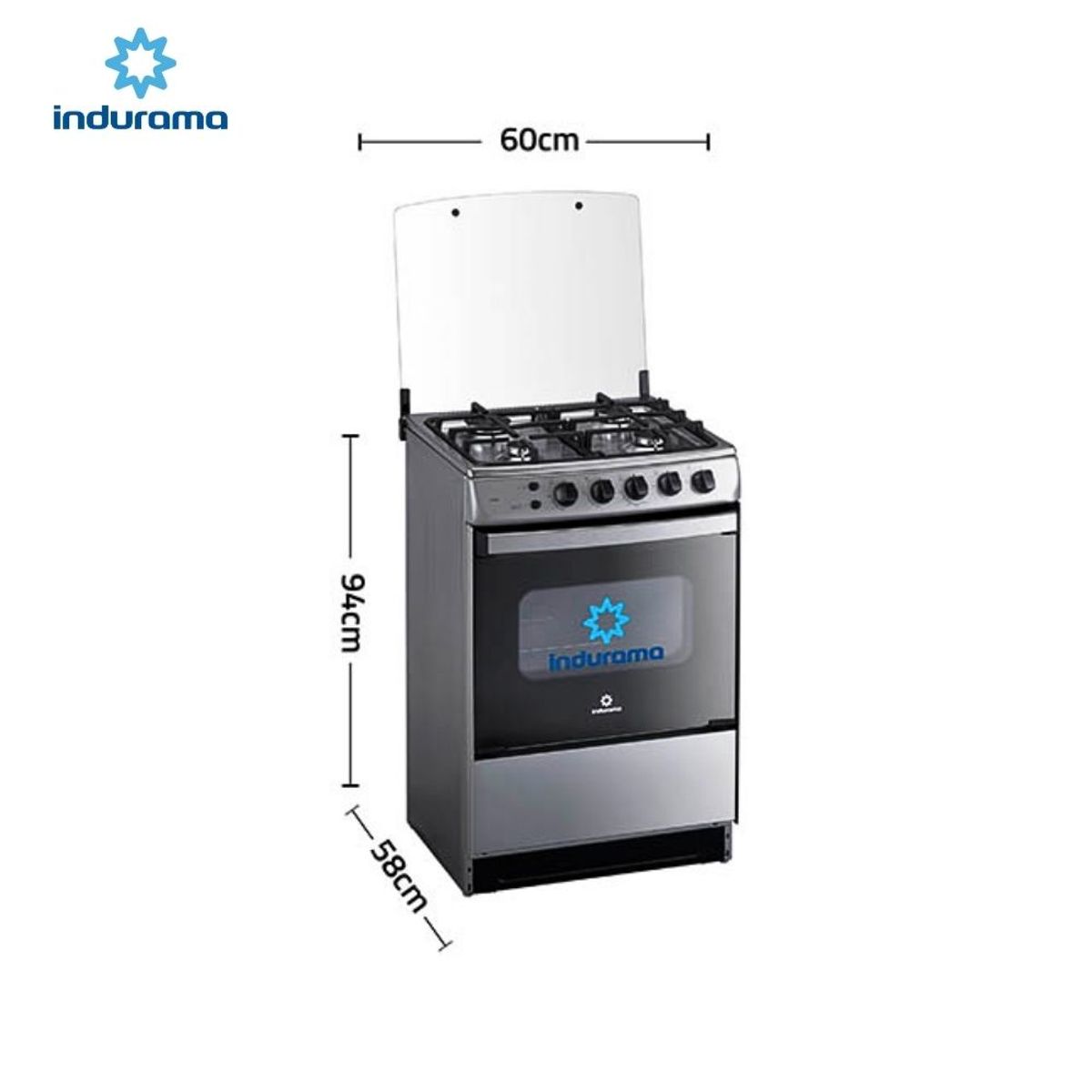 INDURAMA - COCINA A GAS INDURAMA 4 QUEMADORES VIENA SPAZIO PLUS