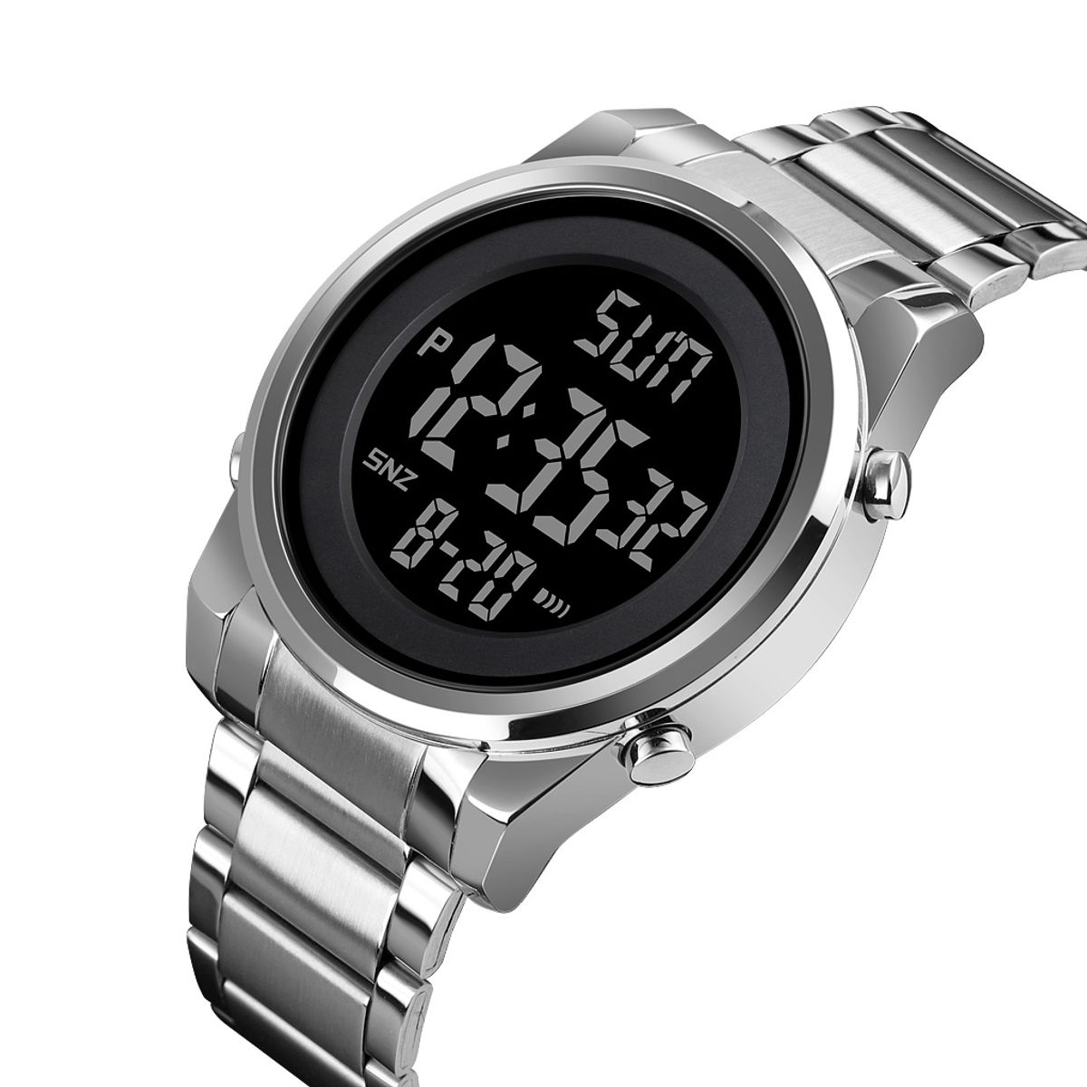 SKMEI - Reloj Skmei 1611 Plateado Digital Correa Acero