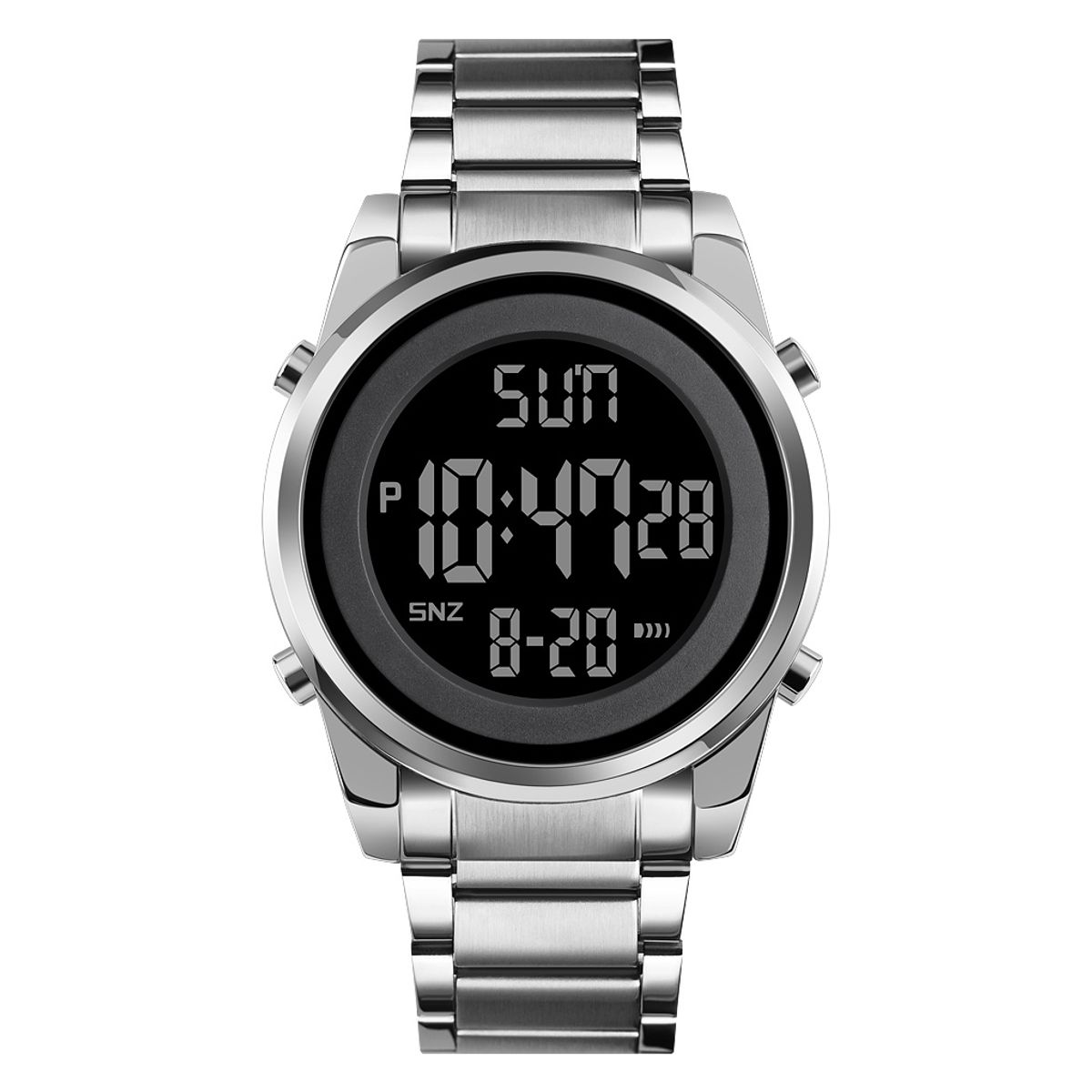 SKMEI - Reloj Skmei 1611 Plateado Digital Correa Acero