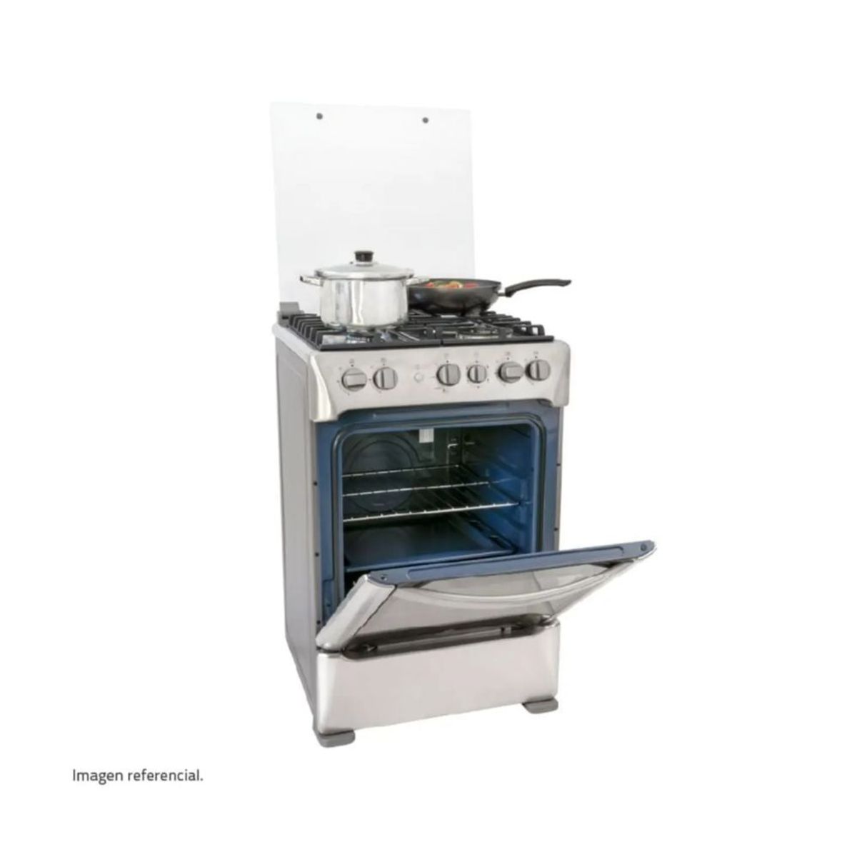 INDURAMA - Cocina Indurama a Gas 4 Hornillas Vercelli Zafiro Croma