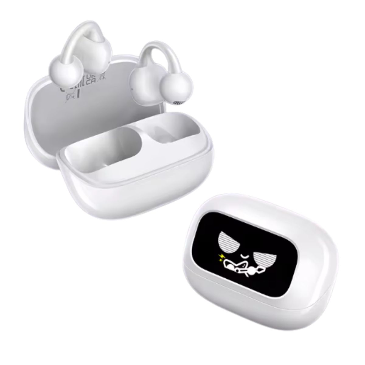 UGREEN - Audifono UGREEN Clipbuds Deportivo Bluetooth 5,4 con Pantalla y Estuche Interactivo