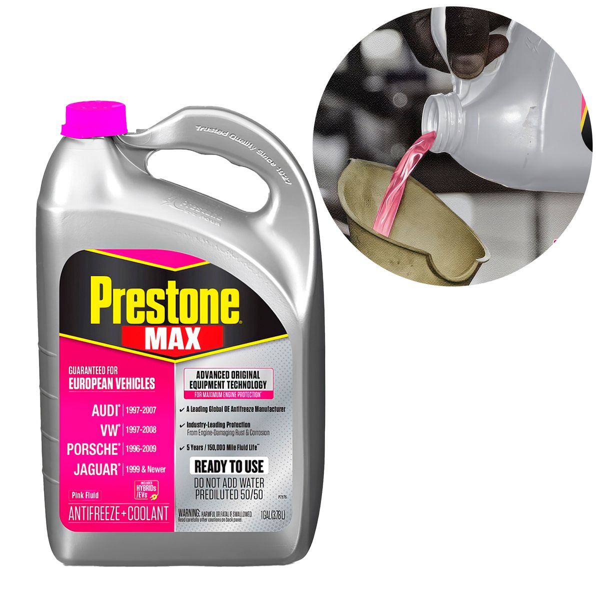 PRESTONE - Refrigerante y Anticongelante Prestone Max 50% Para Europeo Rosa