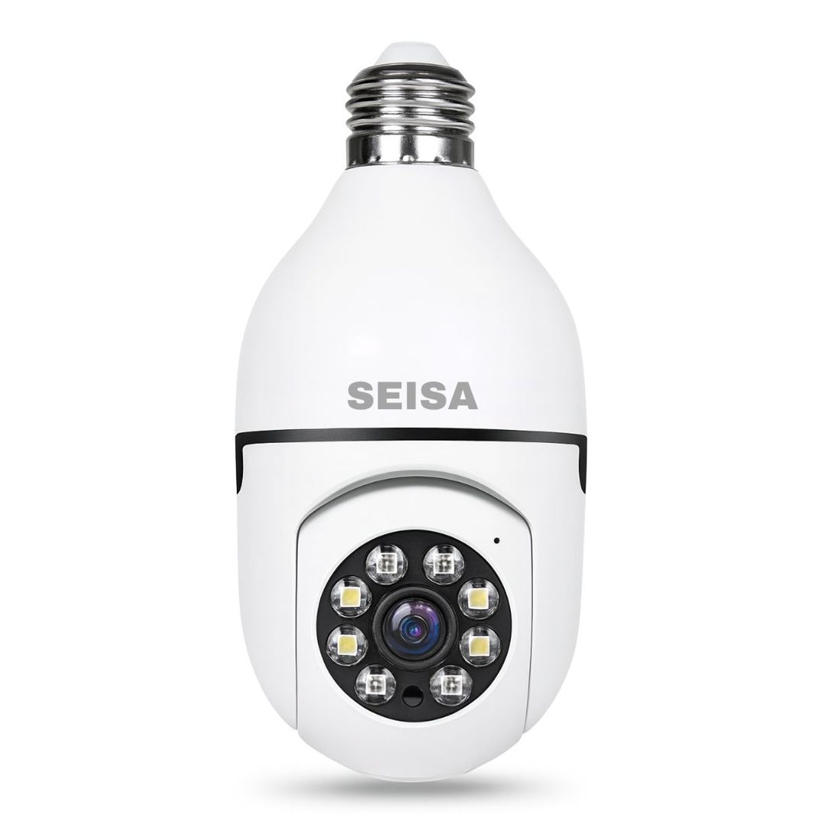 SEISA - Cámara Foco WiFi SEISA 1080P Full HD con Visión Nocturna Detección de Movimiento y Audio 360°