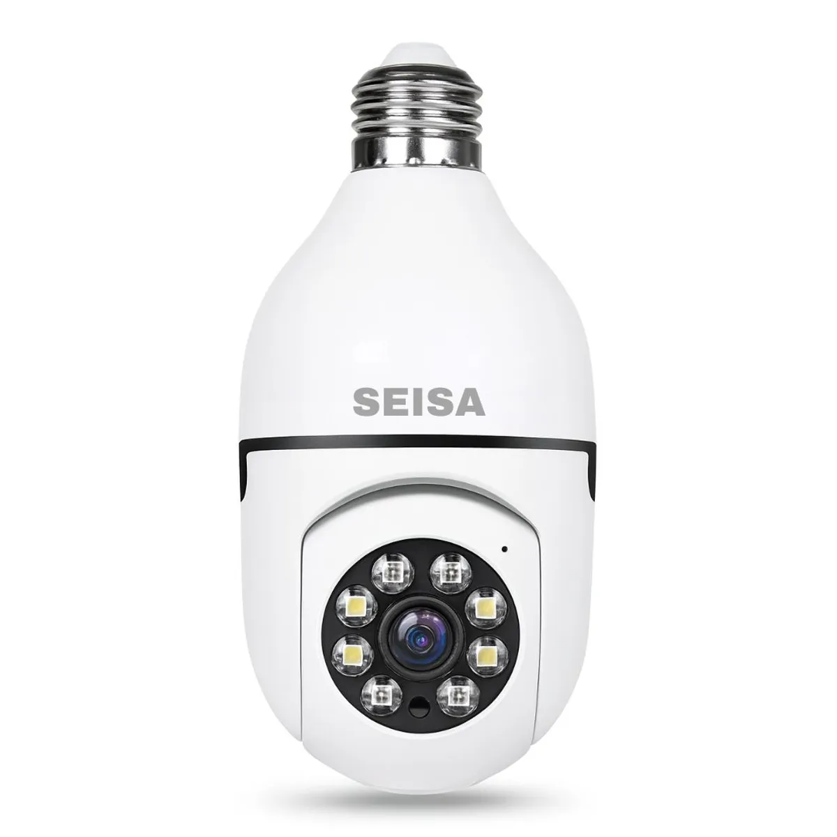 SEISA - Cámara Foco WiFi SEISA 1080P Full HD con Visión Nocturna Detección de Movimiento y Audio 360°