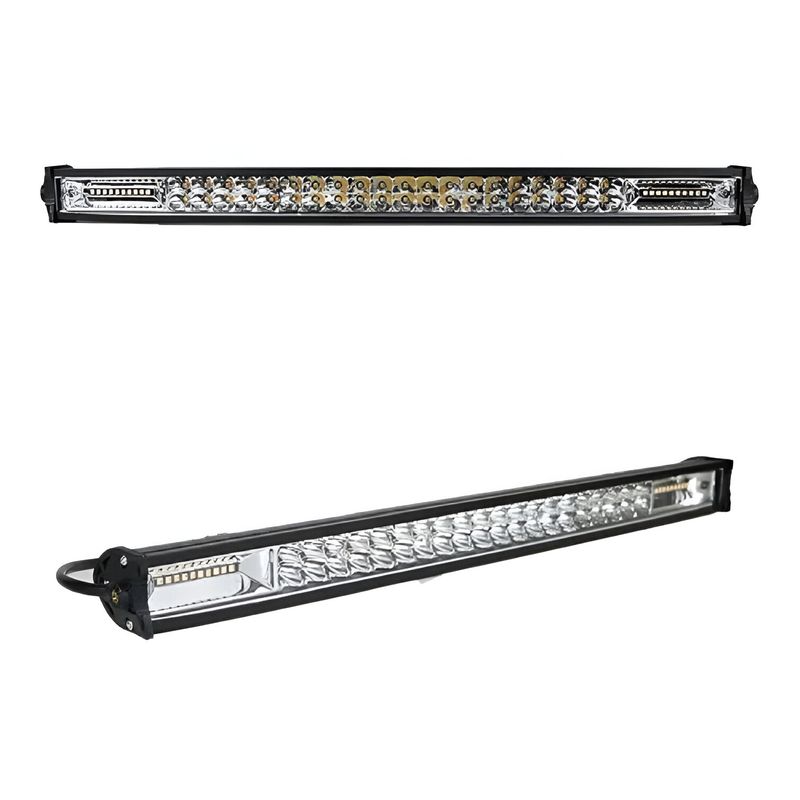 GENERICO - Barra 80 Leds 70 Cm Luz Fija Y Estrobo Dual Blanca / Ambar