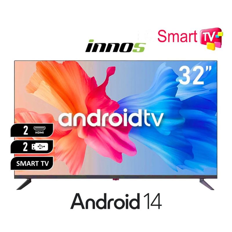 GENERICO - Televisor INNOS 32 LED HD Smart TV Android 14 - S3201KU
