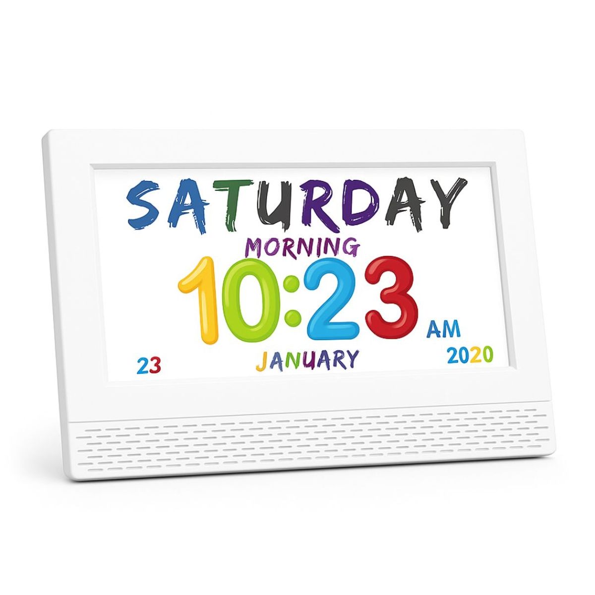 GENERICO - Reloj Despertador para Niños con Pantalla LED Grande Recordatorio Diario y Voz Parlante Educativa