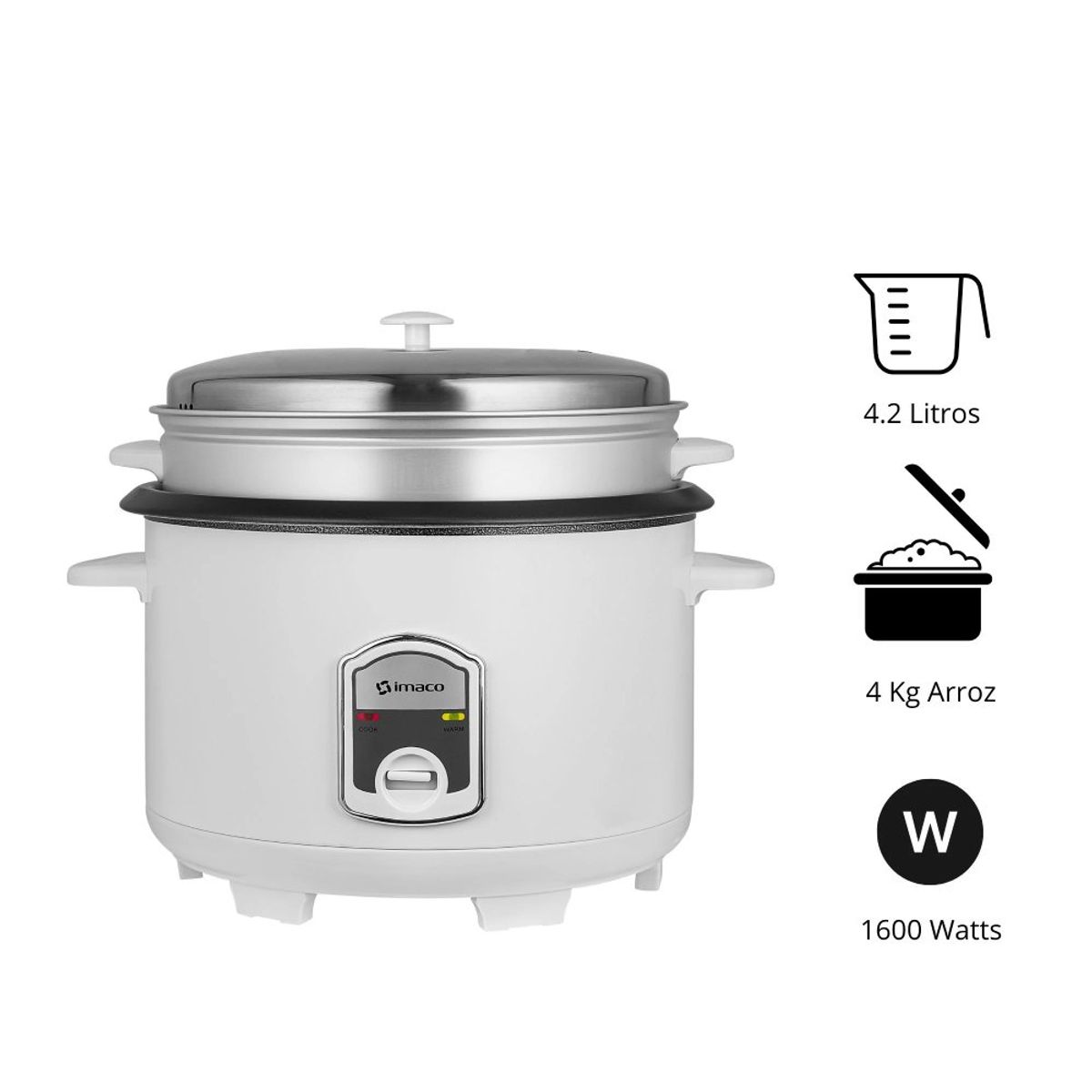 IMACO - Olla Arrocera 42L Imaco RC42 Blanco