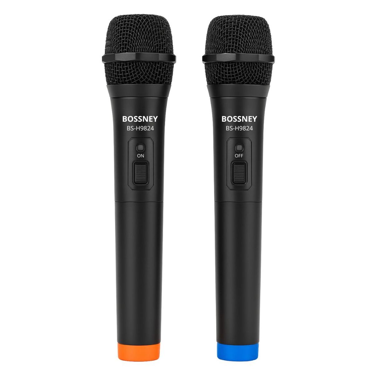 GENERICO - Micrófonos Inalámbricos UHF Profesionales Bossney Doble Pack con Receptor Recargable y Sonido Nítido