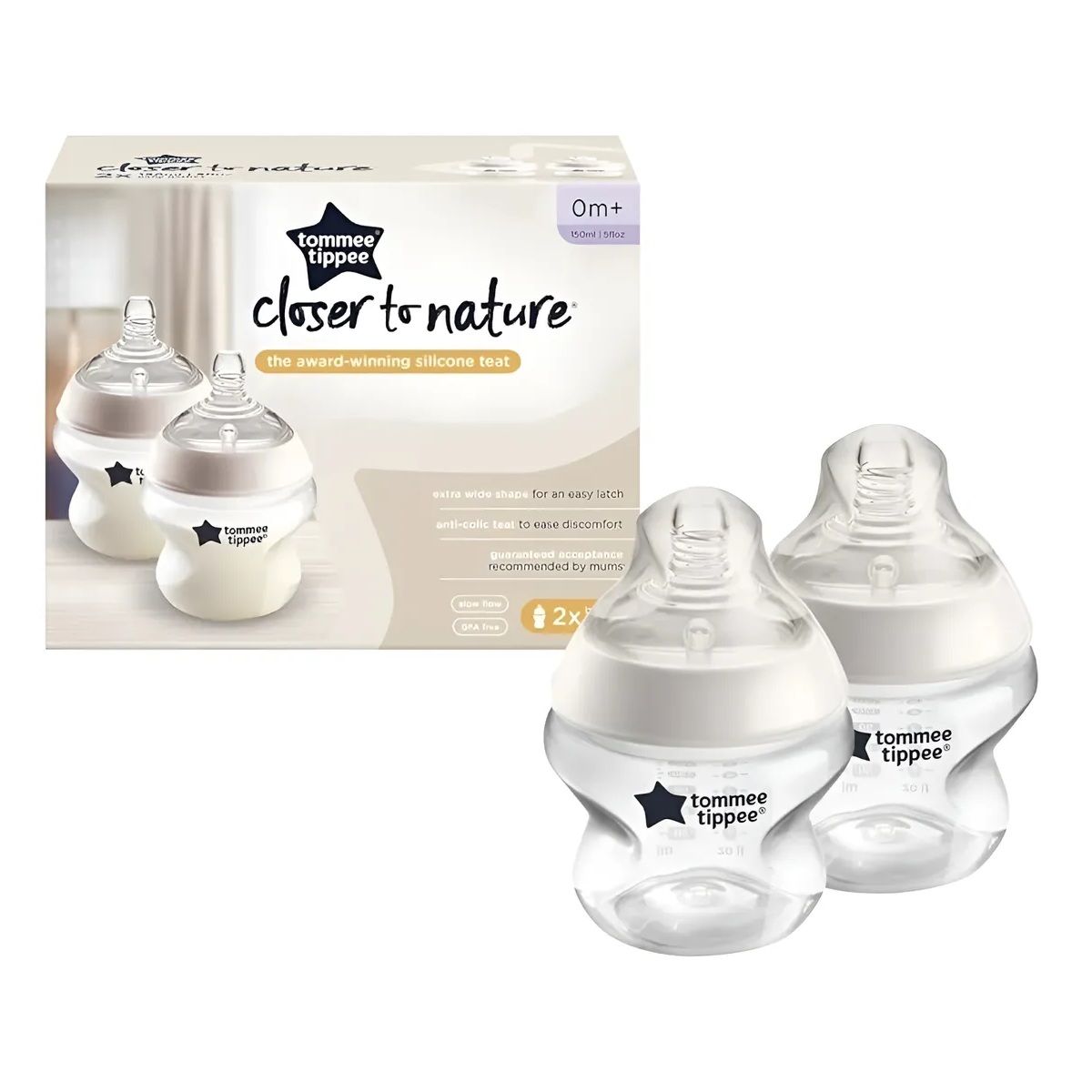 TOMMEE TIPPEE - Biberón Para Recién Nacido Anticolico Tomme Tippee - Pack 2un