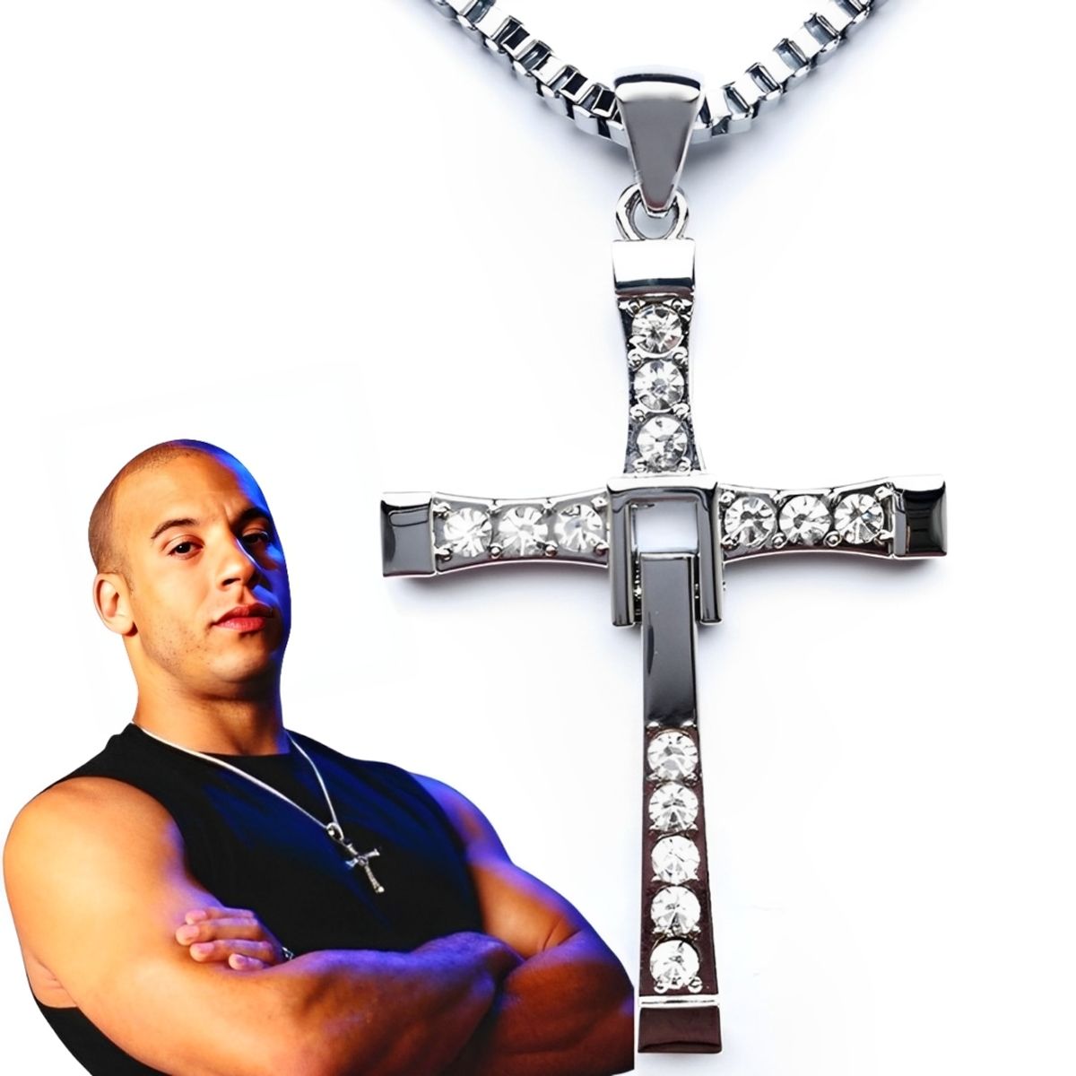 GENERICO - Collar Cruz Modelo Unisex Regalo