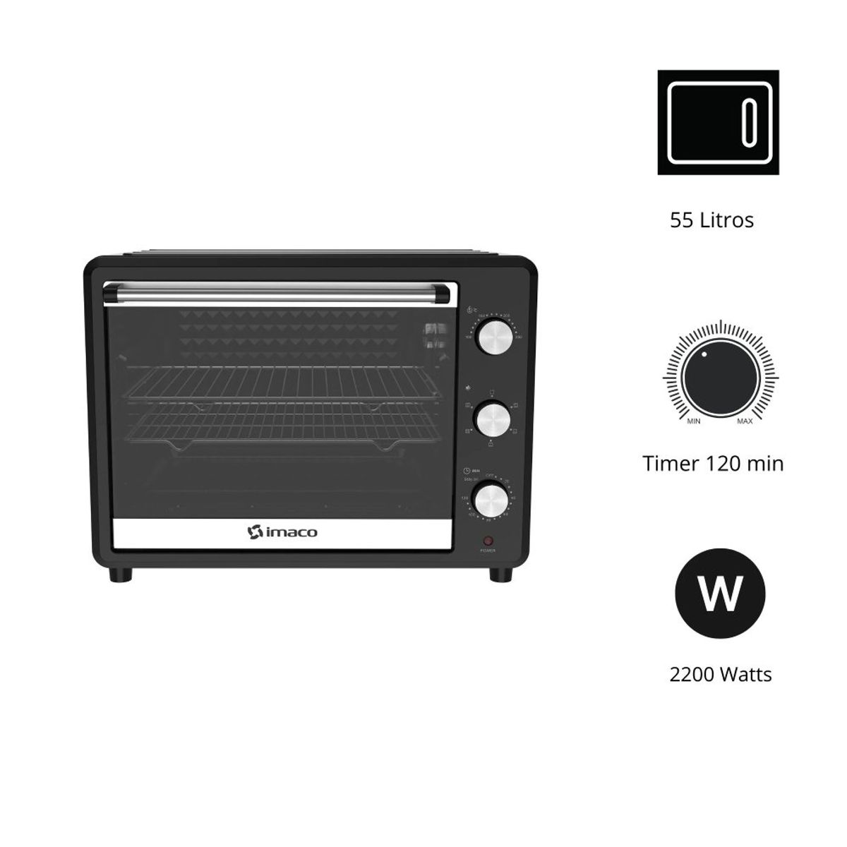 IMACO - HORNO ELÉCTRICO IMACO 55L HEB55R