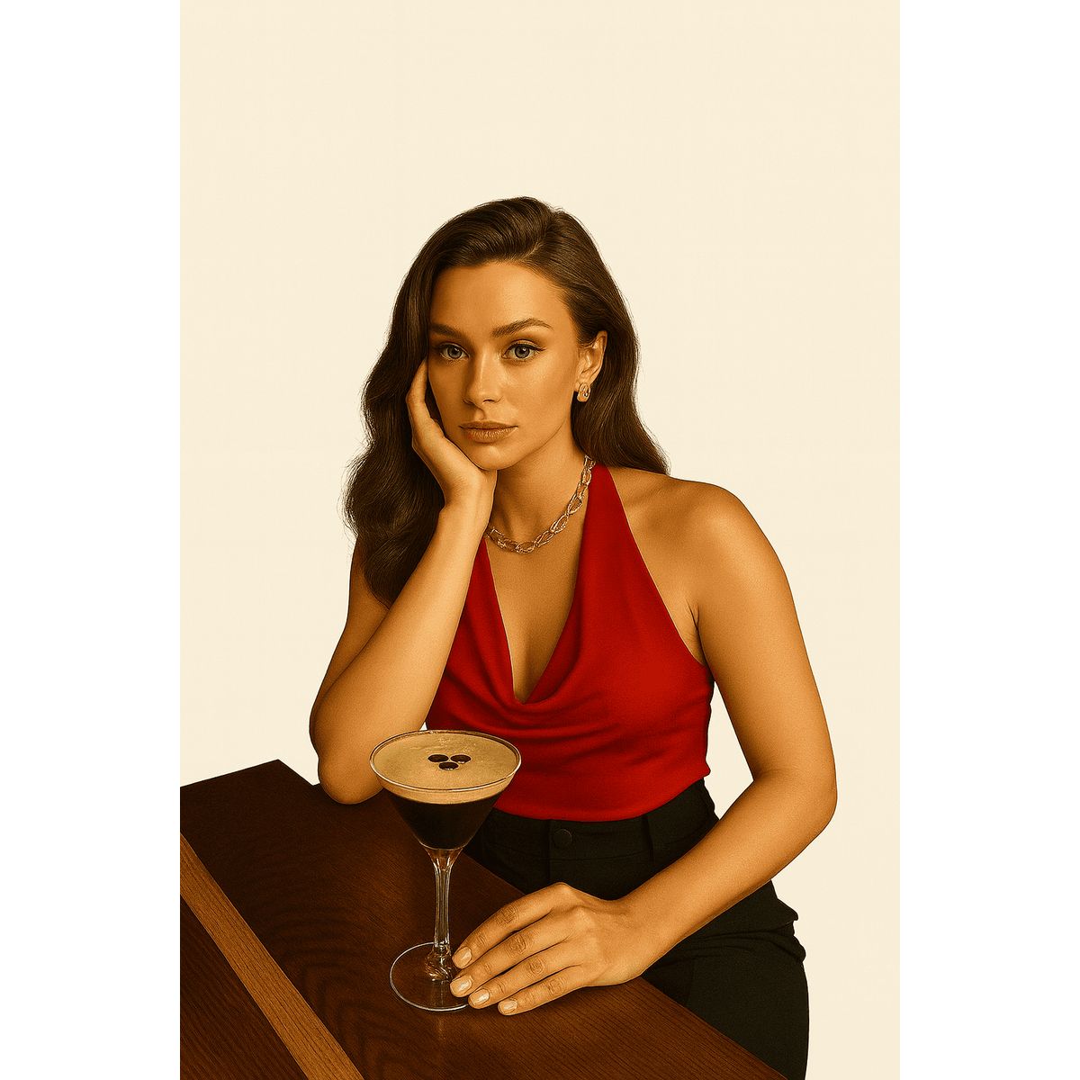 AMA OUTFITTERS - TOP LORE DRAPEADO CON CAIDA