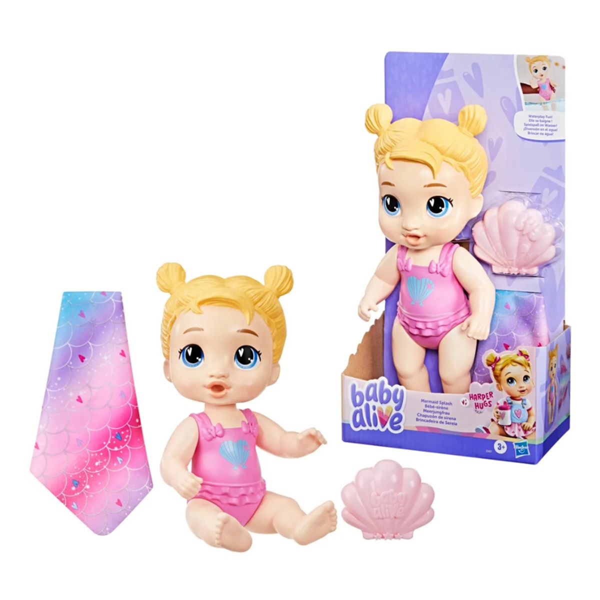 BABY ALIVE - Muñeca Baby Alive Chapuzón De Sirena