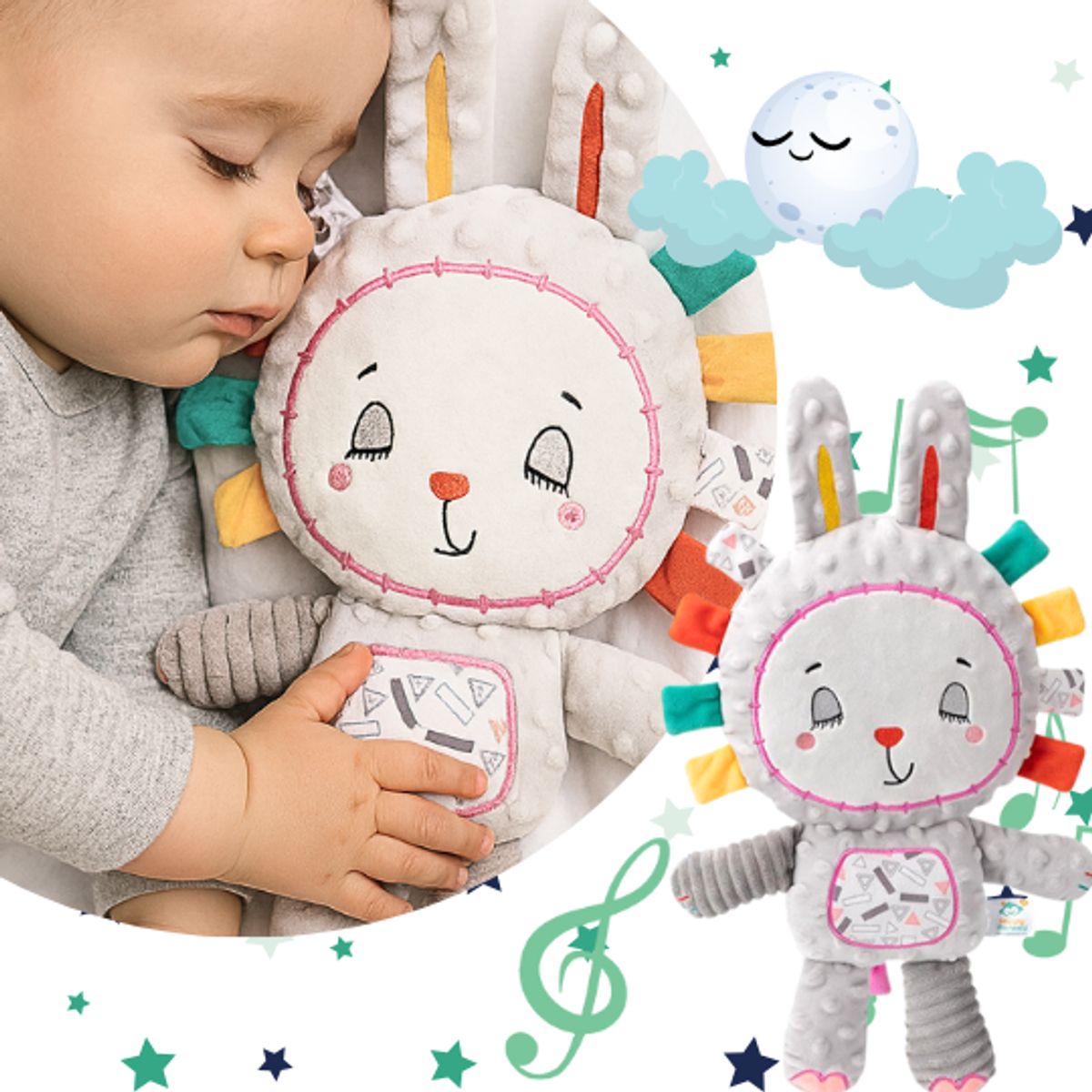 GENERICO - Juguete Sensorial Peluche para Dormir Conejo