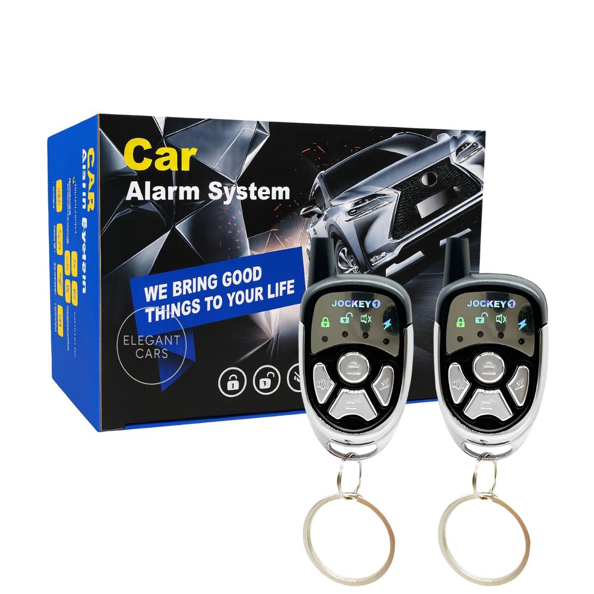 JET - Alarma para Auto System Antirrobo Universal con 2 Mandos a Distancia Premium